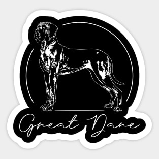 Proud Great Dane dog portrait Sticker